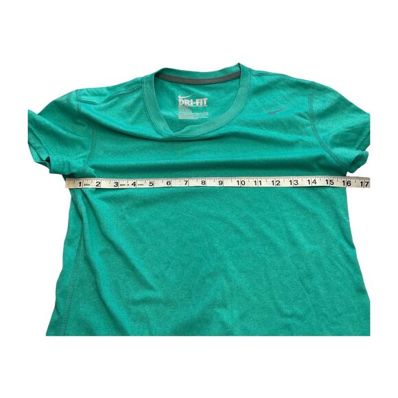 Nike Dri-Fit Top Women's XS Mint Crew Neck Regular Fit Short Sleeve Pullover - Picture 4 of 6